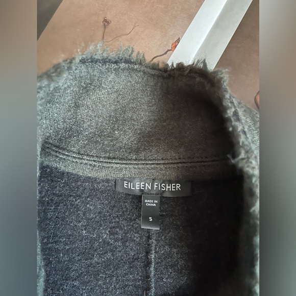 Eileen Fisher Felted Merino Double Knit Blazer/Jacket In Olive Army Green Size S - Picture 7 of 11